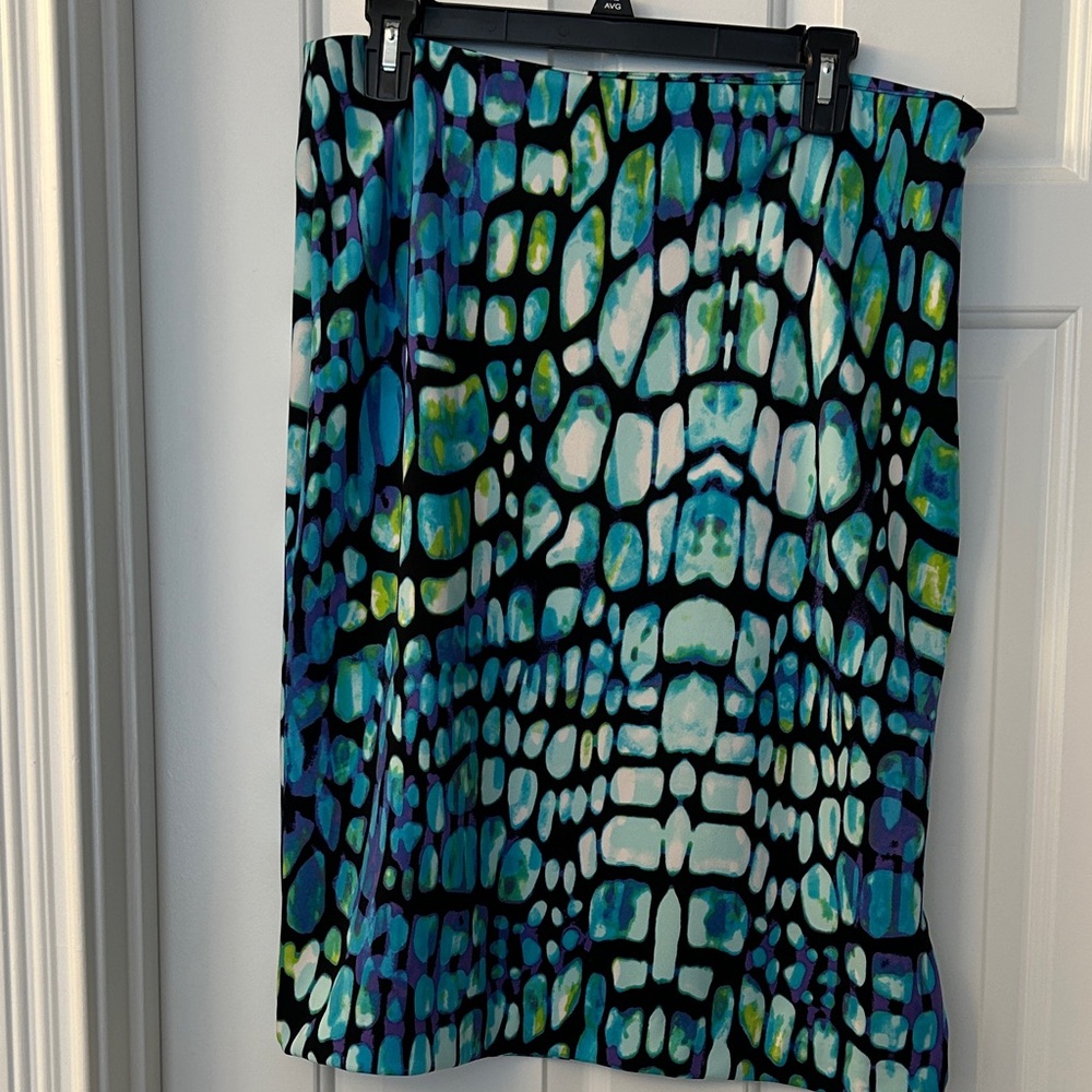 Worthington Multicolor Patterned Pencil Skirt